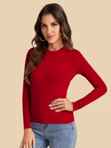 Dream Beauty Fashion Women Solid Round Neck Top
