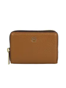Da Milano Men Textured Leather Zip Around Wallet