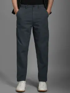 Louis Philippe Jeans Men Classic Regular Fit Mid-Rise Cotton Trousers