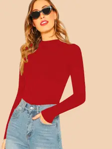 Dream Beauty Fashion Women High Neck Regular Fitted Top