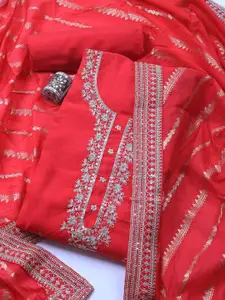 Meena Bazaar Embroidered Sequinned Unstitched Dress Material