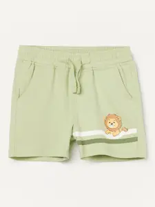 Juniors by Lifestyle Boys Printed Pure Cotton Mid-Rise Shorts