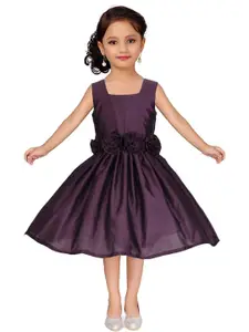 Shahina Fashion Girls Knee-Length Satin Corsage Surface Styling*Dress