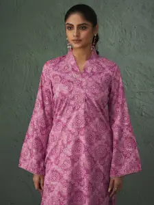 Anouk Women Bandhani Printed Foil Print Festive Straight Kurta