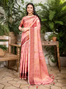Anouk Ethnic Motifs Woven Design Zari Kanjeevaram Saree