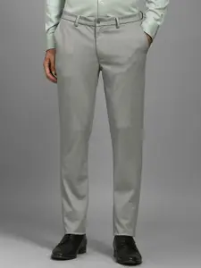 Louis Philippe Men Textured Slim Fit Mid-Rise Formal Trouser