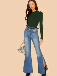 Dream Beauty Fashion Women High Neck Regular Fitted Top