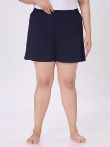 Vaishvik Women Plus Size Cotton Lounge Shorts