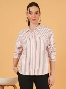 Chemistry Women Comfort Striped Casual Shirt