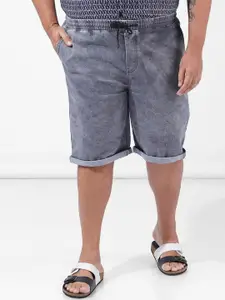 Hardsoda by The Indian Garage Co Men Regular Fit Mid-Rise Denim Shorts