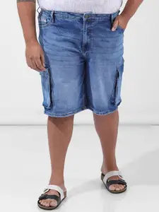 Hardsoda by The Indian Garage Co. Men Plus Size Mid-Rise Cargo Shorts