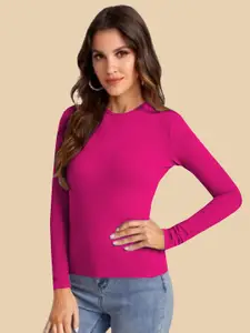 Dream Beauty Fashion Women Solid Round Neck Top