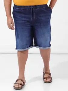 Hardsoda by The Indian Garage Co. Men Plus Size Regular Fit Denim Shorts