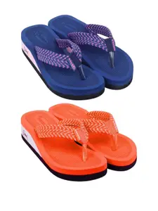 DASHNY Orange Rubber Flip Flops