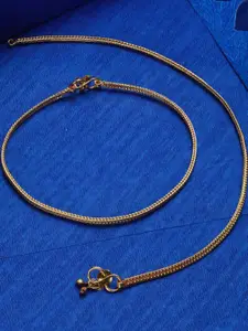 Anouk Set of 2 Gold-Plated Handcrafted Anklets