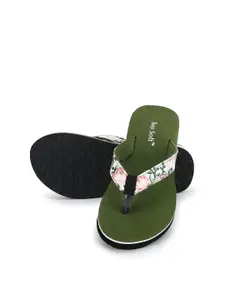 TWO SOFT Floral Printed Thong Flip-Flops