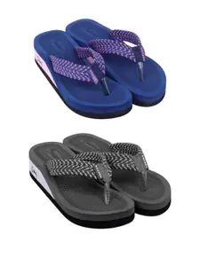 DASHNY Grey Rubber Flip Flops