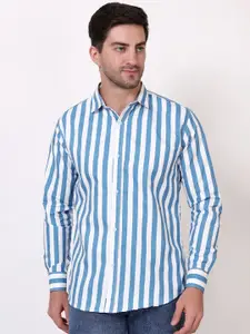 QUMASH FASHION Men Regular Fit Striped Casual Shirt