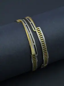 Opal Touch Set Of 2 Gold-Plated Bangles