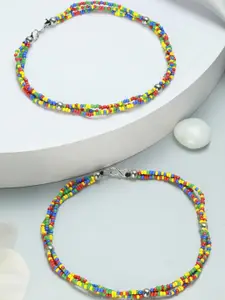 Anouk Gold-Plated Artificial Beads Anklet