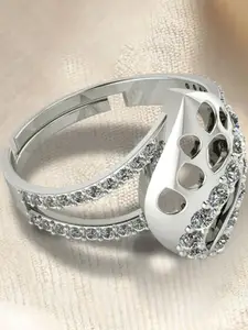 Miss Highness Wave Leaf 925 Silver Ring Gift for Girls, Women, Mom  Office & Party Wear