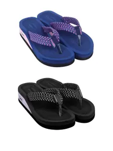 DASHNY Black Rubber Flip Flops
