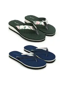 TWO SOFT Women Pack Of 2 Thong Flip-Flops