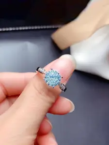 Jewels Galaxy Women Silver-Plated Cubic Zirconia-Studded Finger Ring