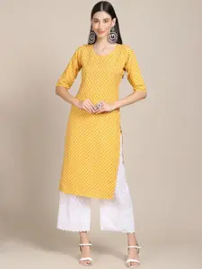 Anouk Rustic Women Floral Printed Round Neck Kurtis