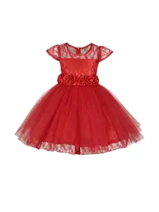 Shahina Fashion Girls Net & Satin Party Dress