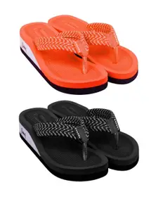 DASHNY Black Rubber Flip Flops