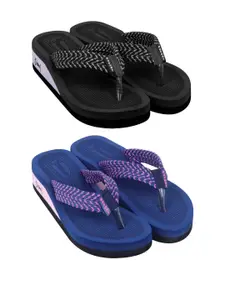 DASHNY Navy Blue Rubber Flip Flops
