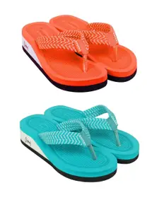DASHNY Turquoise Blue Rubber Flip Flops