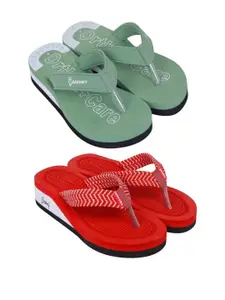 DASHNY Red Rubber Flip Flops