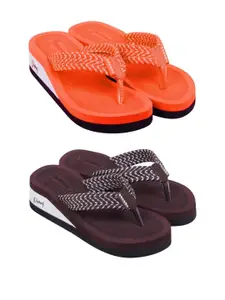 DASHNY Brown Rubber Flip Flops