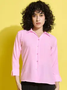 DIMPY GARMENTS Women Solid Standard Regular Fit Formal Shirt