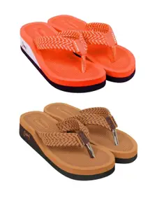 DASHNY Tan Rubber Flip Flops