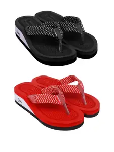 DASHNY Red Rubber Flip Flops