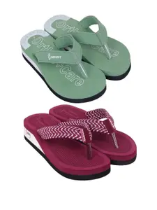 DASHNY Maroon Rubber Flip Flops