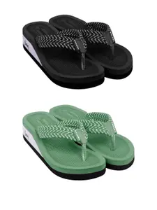 DASHNY Green Rubber Flip Flops