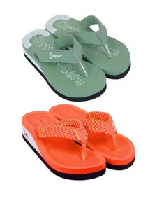 DASHNY Orange Rubber Flip Flops