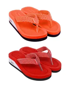 DASHNY Red Rubber Flip Flops