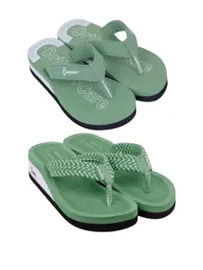 DASHNY Green Rubber Flip Flops