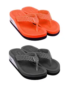 DASHNY Grey Rubber Flip Flops
