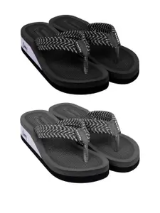 DASHNY Grey Rubber Flip Flops