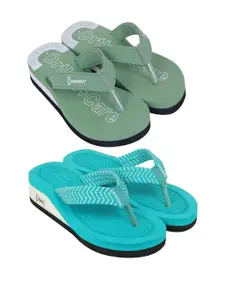 DASHNY Turquoise Blue Rubber Flip Flops