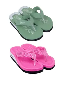 DASHNY Pink Rubber Flip Flops