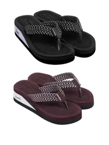 DASHNY Brown Rubber Flip Flops