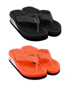 DASHNY Orange Rubber Flip Flops