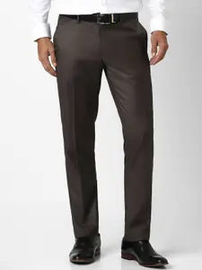 Van Heusen Men Slim Fit Mid-Rise Formal Trousers